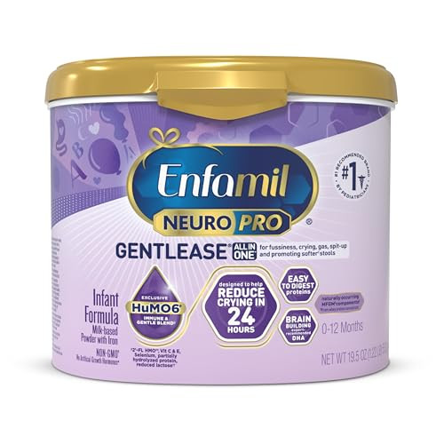 Enfamil NeuroPro Gentlease for easing Fussiness, Crying, Gas, Spit-up in 24 Hrs, Smaller Proteins for Easy Digestion, Brain Supporting DHA, Prebiotic