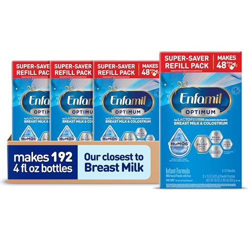 Enfamil Optimum (Enspire), Our Closest Formula to Breast Milk, Immune-Supporting Lactoferrin and Brain-Supporting DHA Baby Formula, Powder 30 Oz Refi
