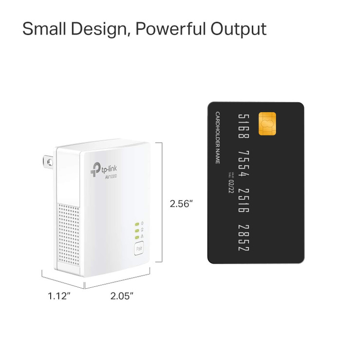TP-Link AV1000 Powerline Ethernet Adapter - Nano Size, Gigabit Port, PlugPair&Play, Ethernet Over Power, Power Saving Mode, Network Adapter, ???-?? ?