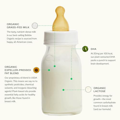 Bobbie Organic Baby Formula, Milk Based Powder with Iron, DHA and Vitamin D, Modeled After Breast Milk, Organic Baby Formula for Newborn to 12 Months