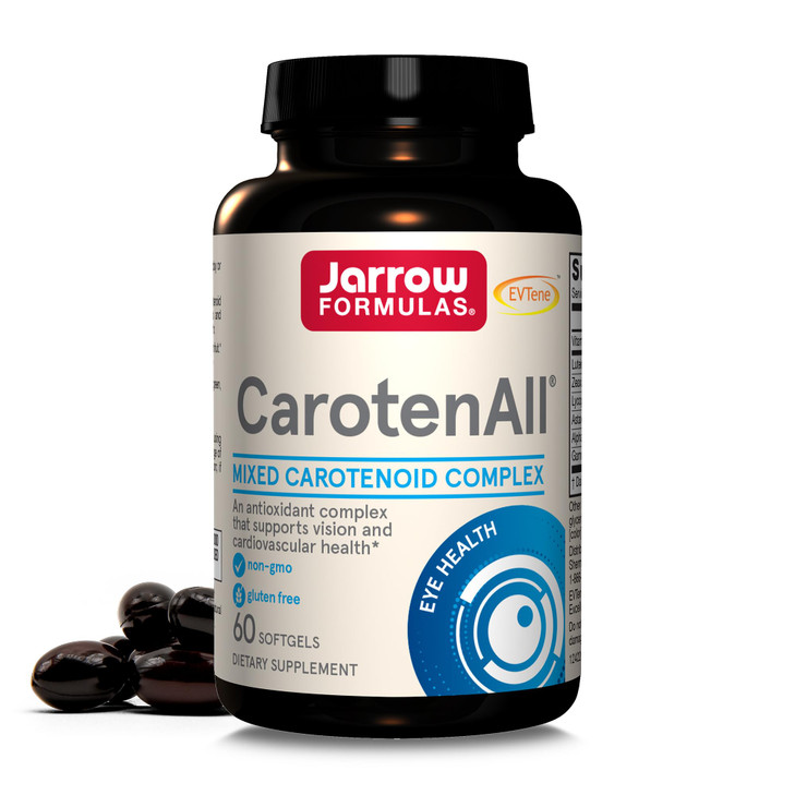 Jarrow Formulas® CarotenAll, Dietary Supplement, Antioxidant Support for Vision and Cardiovascular Health, 60 Softgels, Up to a 60 Day Supply