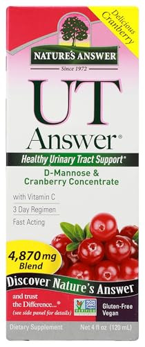 Nature's Answer UT Answer | Urinary Tract System Support | Cranberry Flavor Dietary Supplement | Alcohol-Free, Gluten-Free, Not Tested on Animals & V