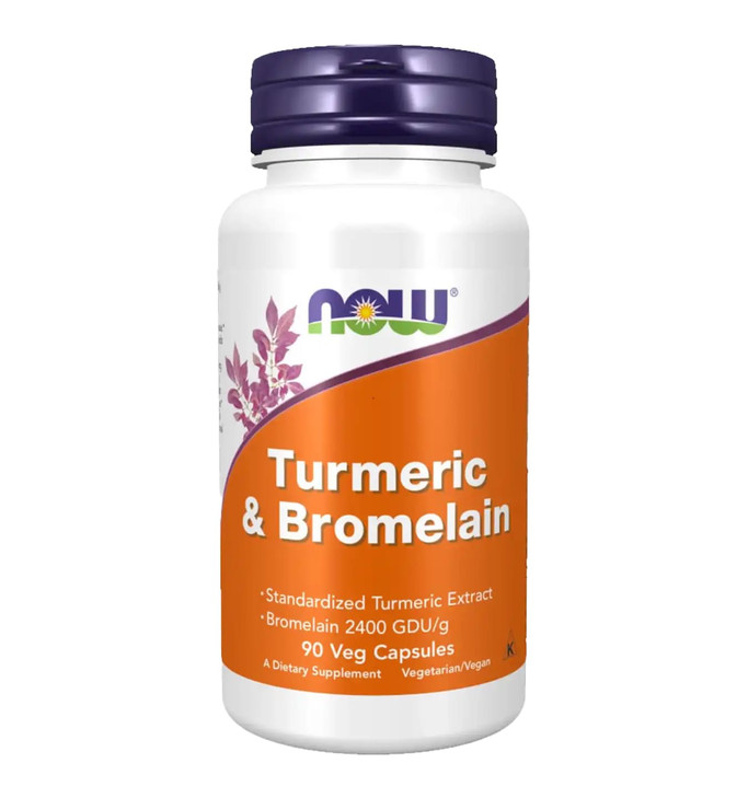 Now Turmeric & Bromelain, 90 Vegetarian Capsules