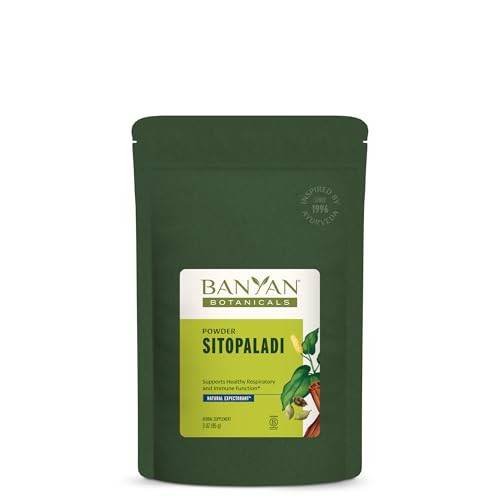 Banyan Botanicals Sitopaladi Powder  Organic Immune Support Supplement  Ayurvedic Formula for Healthy Lungs and Respiration*  3 oz.  Sustainably