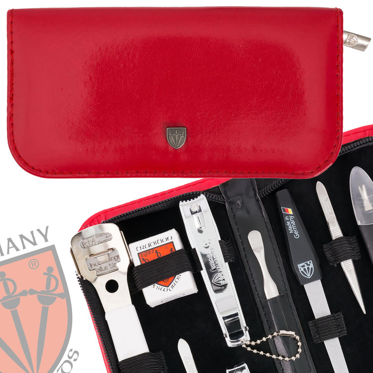 3 Swords Germany - Brand Quality 9-Piece Pedicure kit Set - Callus Remover and Nail Care Tools - Made in Solingen/Germany