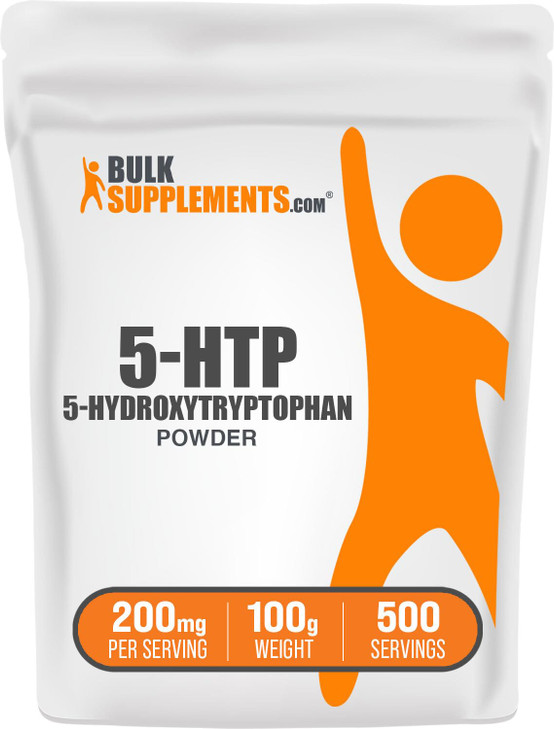 BulkSupplements.com 5-HTP Powder - 5-Hydroxytryptophan, 5 HTP Supplement - 5-HTP 200mg, Mood Support Supplement - Gluten Free, 200mg per Serving, 100