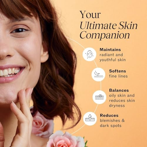 LilyAna Naturals Face and Neck Moisturizer for Women and Men - Moisturizer Face and Neck Cream for Dry Skin and Dark Spot Brightening - Rose and Pome