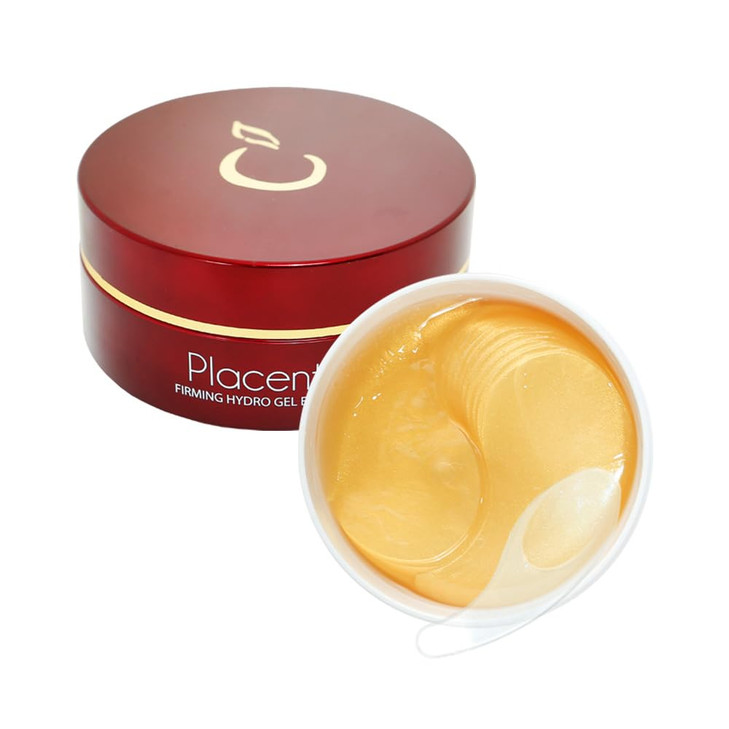 Berrisom Placenta Firming Hydrogel Eye Patch 60pcs (100g) - Hydrating & Refreshing Under Eye Mask with Botanical Extracts