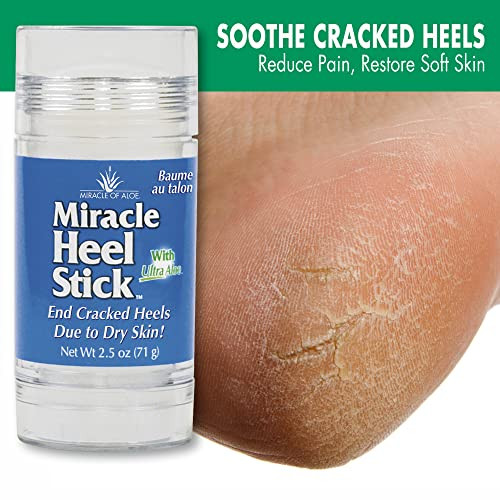 2 Pack - Heel Balm for Dry Cracked Feet - Miracle Heel Stick for Cracked Heel Repair - Cracked Heel Treatment - Formulated with Pure Aloe Vera, Tea T