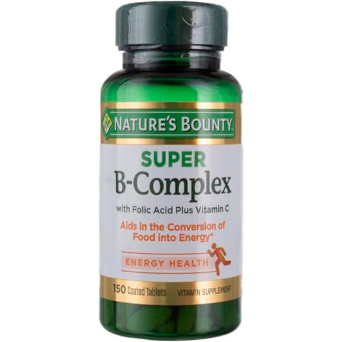 Nature's Bounty Super B Complex with Vitamin C & Folic Acid, Immune & Energy Support, 150 Tablets - Pack of 2