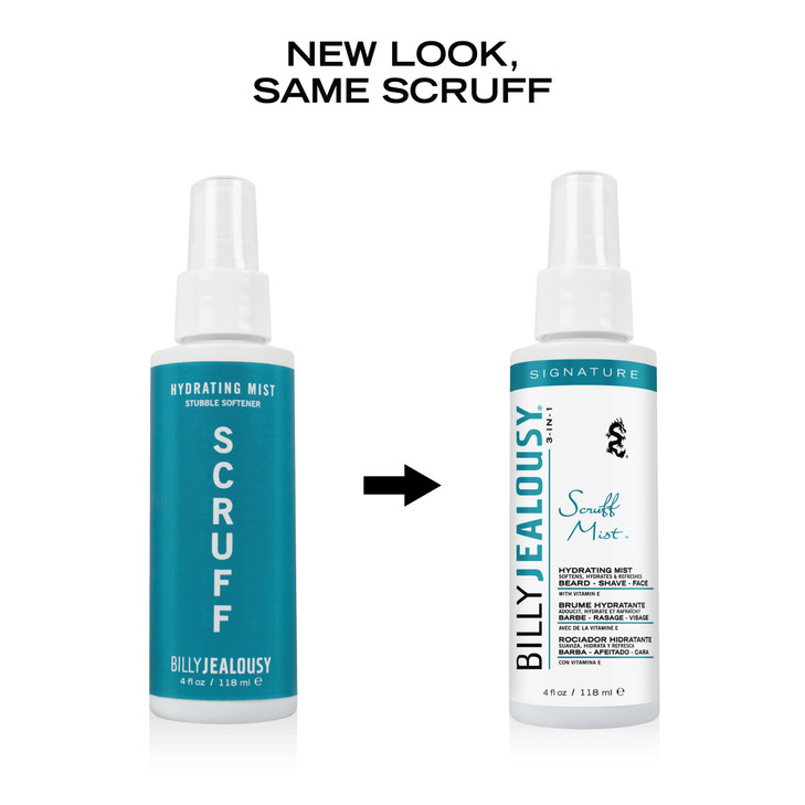 Billy Jealousy Signature Scruff Mist 3-in-1 Hydrating Beard, Shave & Face Spray for Men with Vitamin E | Soften Stubble, Refresh, Tone & Moisturize S