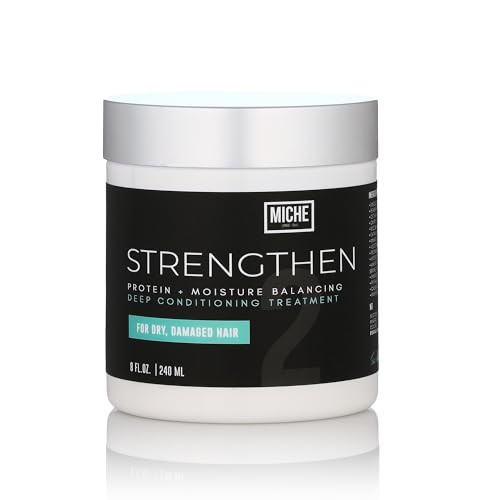 Miche Strengthen Protein Deep Conditioner  Paraben-Free Conditioner for Curly, Kinky & Wavy Hair  Breakage Control, Strengthening & Color Safe  Hy