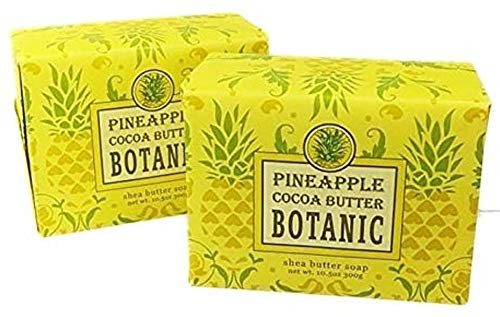 Greenwich Bay Trading Company Set of Two 10.5 oz Shea Butter Soap Bars (Pineapple)