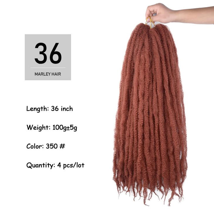 Grey Marley Braiding Hair Kinky Curly Marley Braids Synthetic Afro Twist Crochet Faux Locs Hair Extensions for Women Girls(Dark Grey)