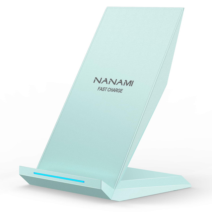 NANAMI Wireless Charger - Fast Wireless Charging Stand Desktop Charger Dock for iPhone 17/17 Air/16/15/14/13/12, 10W for Samsung Galaxy S25/S24/S23/S