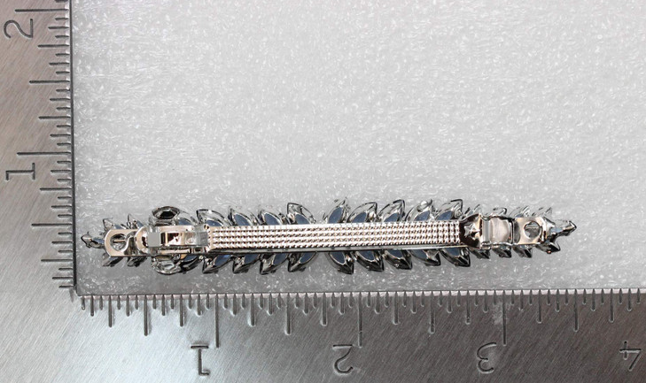 Faship Gorgeous Green CZ Crystal floral Hair Barrette