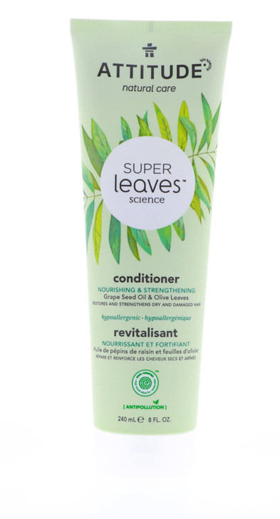 Attitude, Super Leaves Science, Natural Conditioner, Nourishing & Strengthening, Grape Seed Oil & Olive Leaves, 8 oz (240 ml)