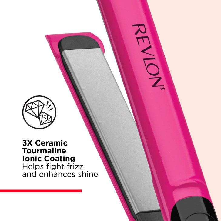 Revlon Smooth Brilliance Ceramic Hair Flat Iron | Smooth Glide and Ultra-Sleek Sylas, (1 in)