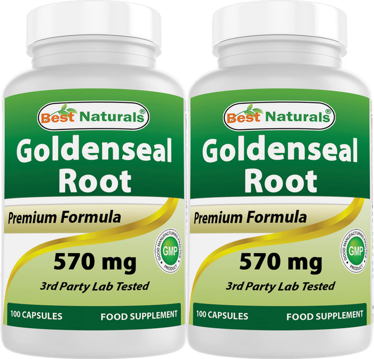 Best Naturals Goldenseal Root 570 mg (Non-GMO) 100 Capsules (100 Count (Pack of 2))