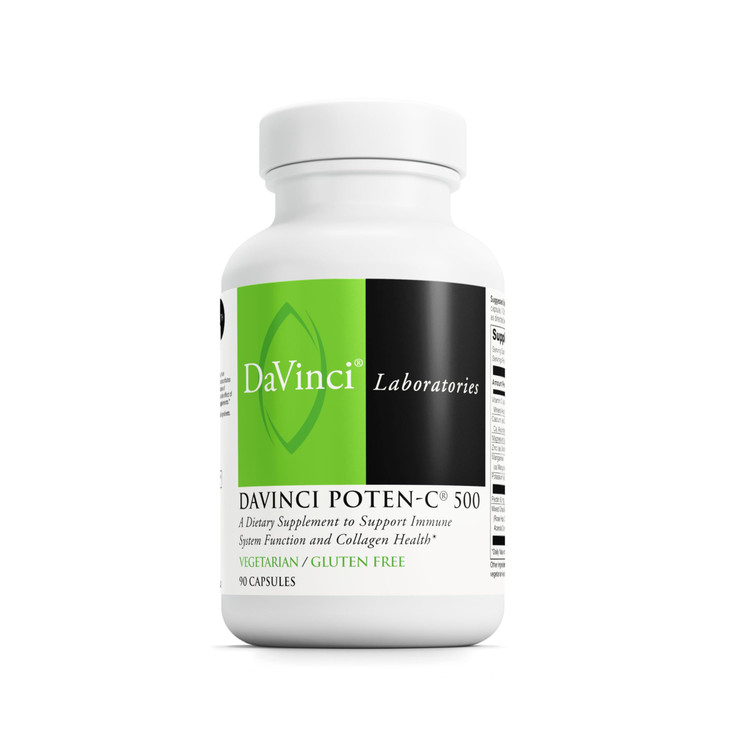 DAVINCI Labs Poten-C 500 - Dietary Supplement to Support Immune System Function & Collagen Health* - with Vitamin C, Calcium, Magnesium, Potassium, a