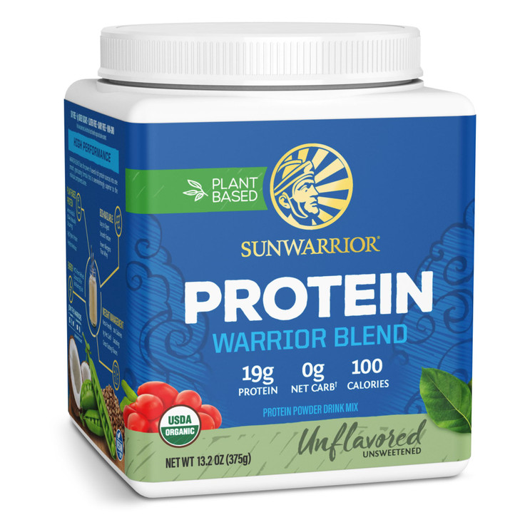 Sunwarrior Organic Plant Based Protein Powder | Vegan Organic Protein Powder Unflavored with BCAA Amino Acids & Hemp Seed Pea Blend | Non-GMO Soy Dai
