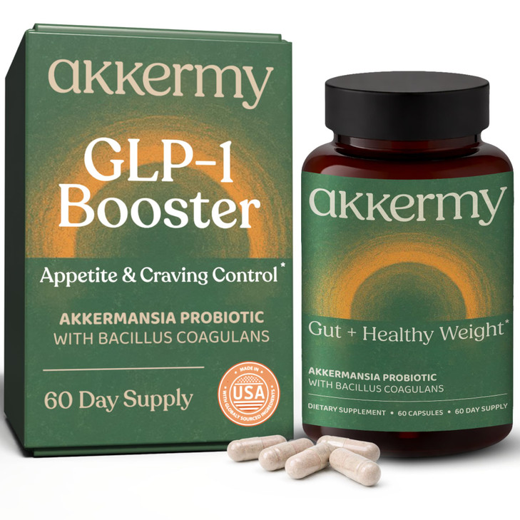 Akkermansia Probiotic for Appetite Suppressant & Craving Control | Increases GLP-1 for Weight Loss | 60 Day Supply | Made in USA | Bacillus Coagulans