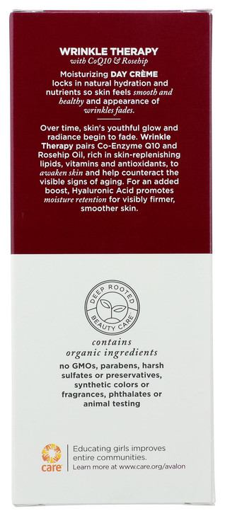 Avalon Organics Day Crème, Wrinkle Therapy, 1.75 Oz