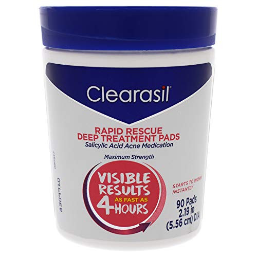 Clearasil Rapid Rescue Deep Treatment Cleansing Pads, 90 count (Pack of 3)