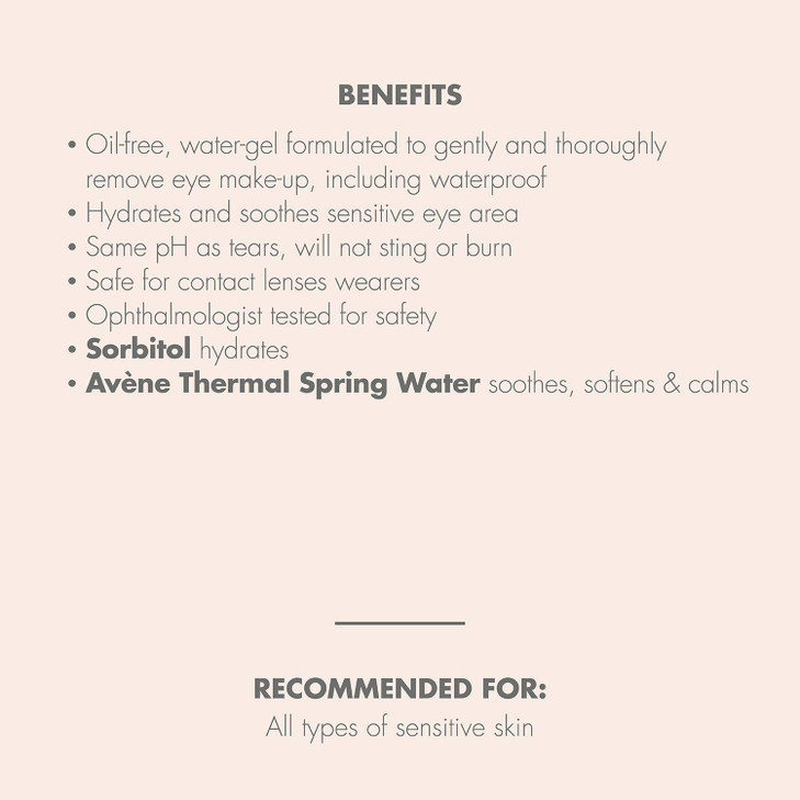 Avène Gentle Eye Make-up Remover, Oil-Free, Hypoallergenic, Non-Comedogenic, 6.7 Oz