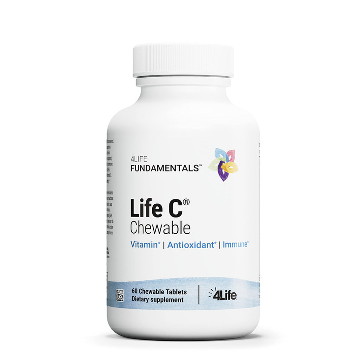 4Life Life C - 7 Active Forms of Vitamin C for Immune Support, Nutrient Absorption, and Benefits - Citrus Flavor - 60 Chewable Tablets