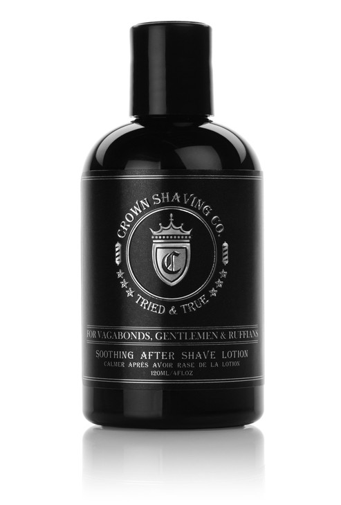 Men's After Shave Lotion 4oz (120ml) - Crown Shaving Co - Soothing After Shave Lotion is non-oily and absorbs quickly once applied to your skin