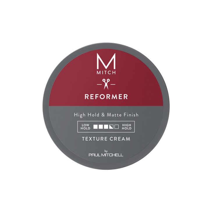 MITCH by Paul Mitchell Reformer Texture Cream for Men, High Hold, Matte Finish, For All Hair Types, Especially Fine to Medium Hair, 3 oz.