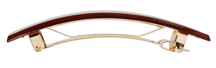 France Luxe Classic Rectangle Barrette - Nacro Spice