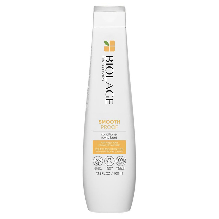 Biolage Smooth Proof Conditioner | Provides Humidity Control & Anti-Frizz Smoothness | For Frizzy Hair | Paraben & Silicone-Free | Vegan​ | 13.5 Fl