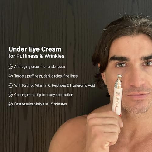 LifeCell All-in-One Eye Treatment  Anti-Aging Under Eye Cream for Puffiness, Dark Circles & Wrinkles  With Retinol, Vitamin C, Peptides & Hyaluroni