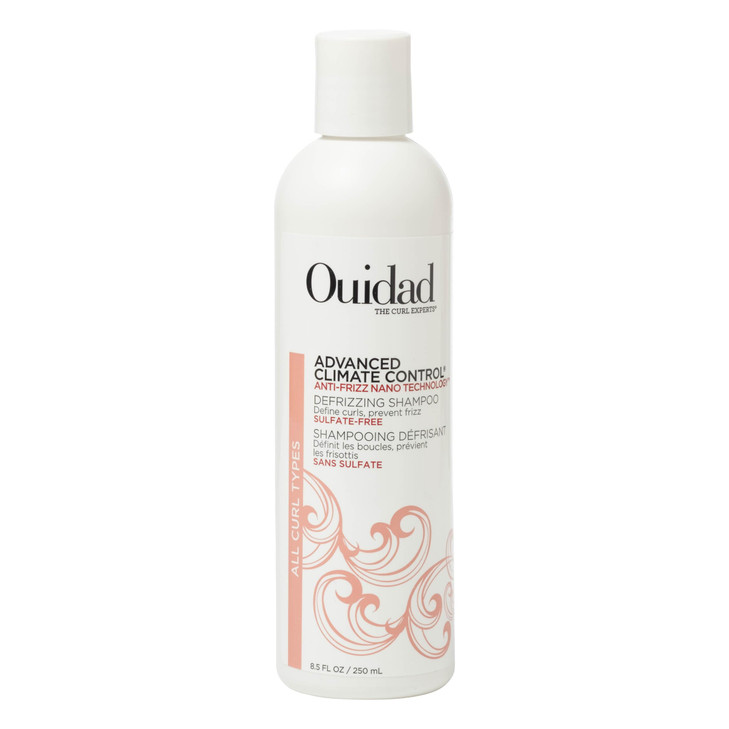 Ouidad Advanced Climate Control Defrizzing Shampoo - 8.5 fl oz, Curl Defining Hair Shampoo, Anti-Frizz Nano Technology, Sulfate-free and Safe for Col