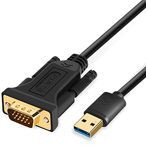 ELECABLE USB to VGA Adapter Cable 5FT Compatible with Windows 11/10/8/7, USB 3.0 to VGA Male 1080P Monitor Display Video Adapter/Converter Cord. (5FT