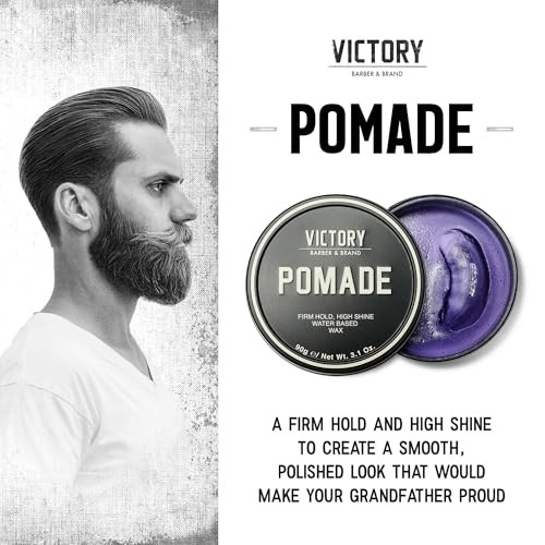 Dry Grooming Hair Cream for Men by Victory Barber & Brand | Mens Hair Products Made in the USA | Anti Frizz Styling Cream | Wave Pomade for Styling