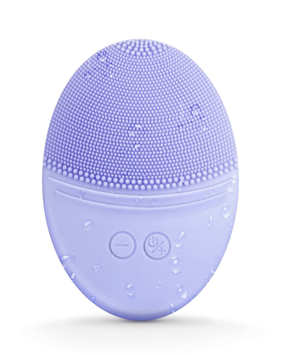 EZBASICS Facial Cleansing Brush Made with Ultra Hygienic Soft Silicone, Waterproof Sonic Vibrating Face Brush for Deep Cleansing, Gentle Massaging, I