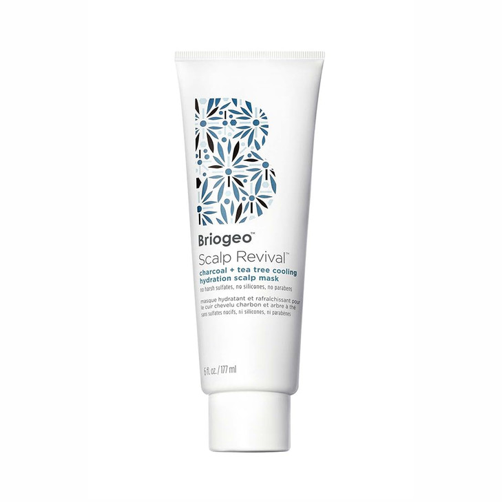 Briogeo Scalp Revival Charcoal + Tea Tree Cooling Hydration Scalp Mask | Weekly Scalp Treatment for Dry, Flaky, or Itchy Scalp | Detoxifying & Moistu