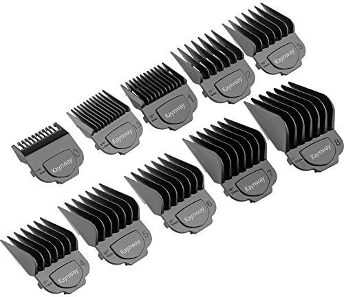 Kaynway for Andis Magnetic Clipper Guards 10PCS, Upgrade Professional Clipper Guard Comb Guides for Andis Master Hair Clippers - 1/16" to 1"(Blue)