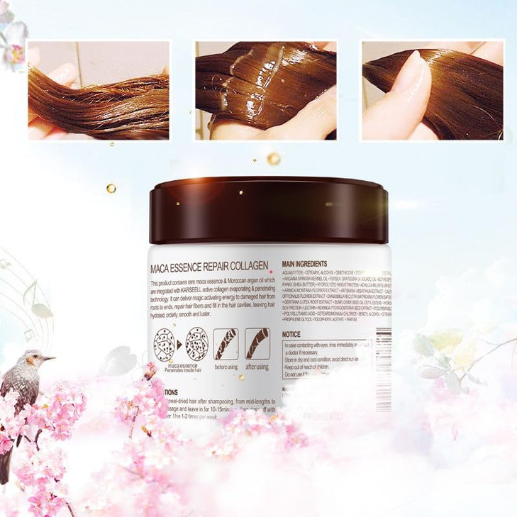 TOLO Deals Collagen Hair Treatment Deep Repair Conditioning Argan Oil Collagen Hair Mask Essence for Dry Damaged Hair All Hair Types 16.90 oz 500ml