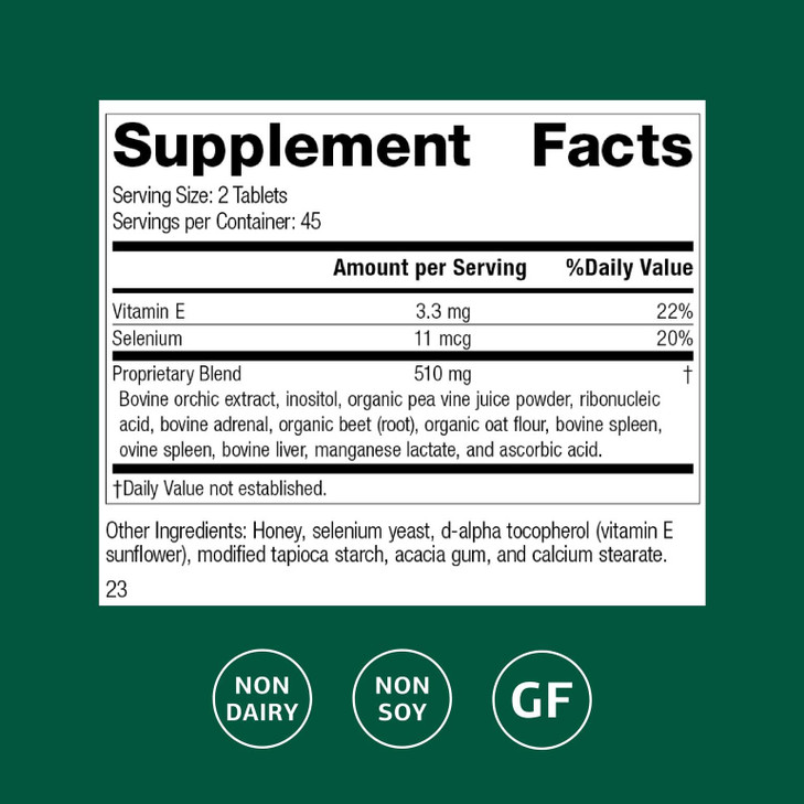 Standard Process Cataplex E - Thyroid Health Support with Antioxidant Vitamin E & Selenium - Endocrine Gland Health Support - Gluten-Free, Non-Dairy