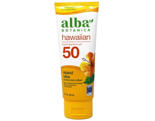 Alba Botanica Hawaiian Island Vibe Sunscreen SPF 50, 3 fl oz (Pack of 2)