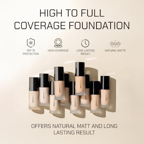 Radiant Professional Natural Fix All Day Matte Cream Foundation Makeup  Long Wear, Full Coverage Matte Foundation with SPF 15  Oil Free Lightweight