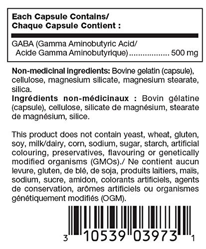 Douglas Laboratories GABA 500 mg. | Amino Acid Support for Brain Neurotransmitters, Sleep Cycles, and Body Temperature | 60 Capsules