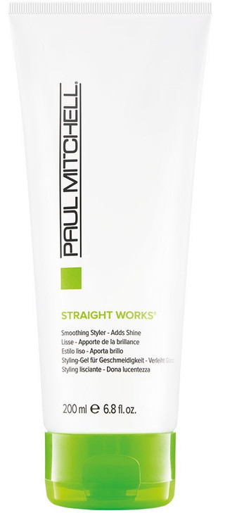 Paul Mitchell Straight Works Hair Gel, Smoothing Styler, Adds Shine, For Frizzy Hair, 6.8 fl. oz.