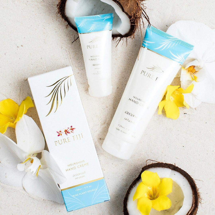 PURE FIJI Nourishing Hand Cream - Deep Moisturizing Hand Cream for Women and Man, Hand Lotion For Dry Hands - 24 Hour Moisture, Organic Ingredients,