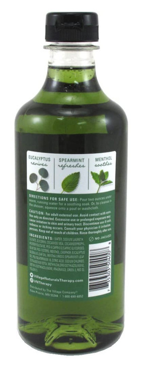 Village Nat. Bath Oil & Body Wash 2In1 Muscle 16 Ounce (Pack of 2)