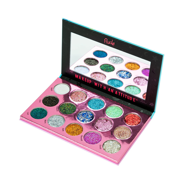 Sin of Glittony Glitter Palette by Rude Cosmetics for Women - 0.634 oz Eye Shadow